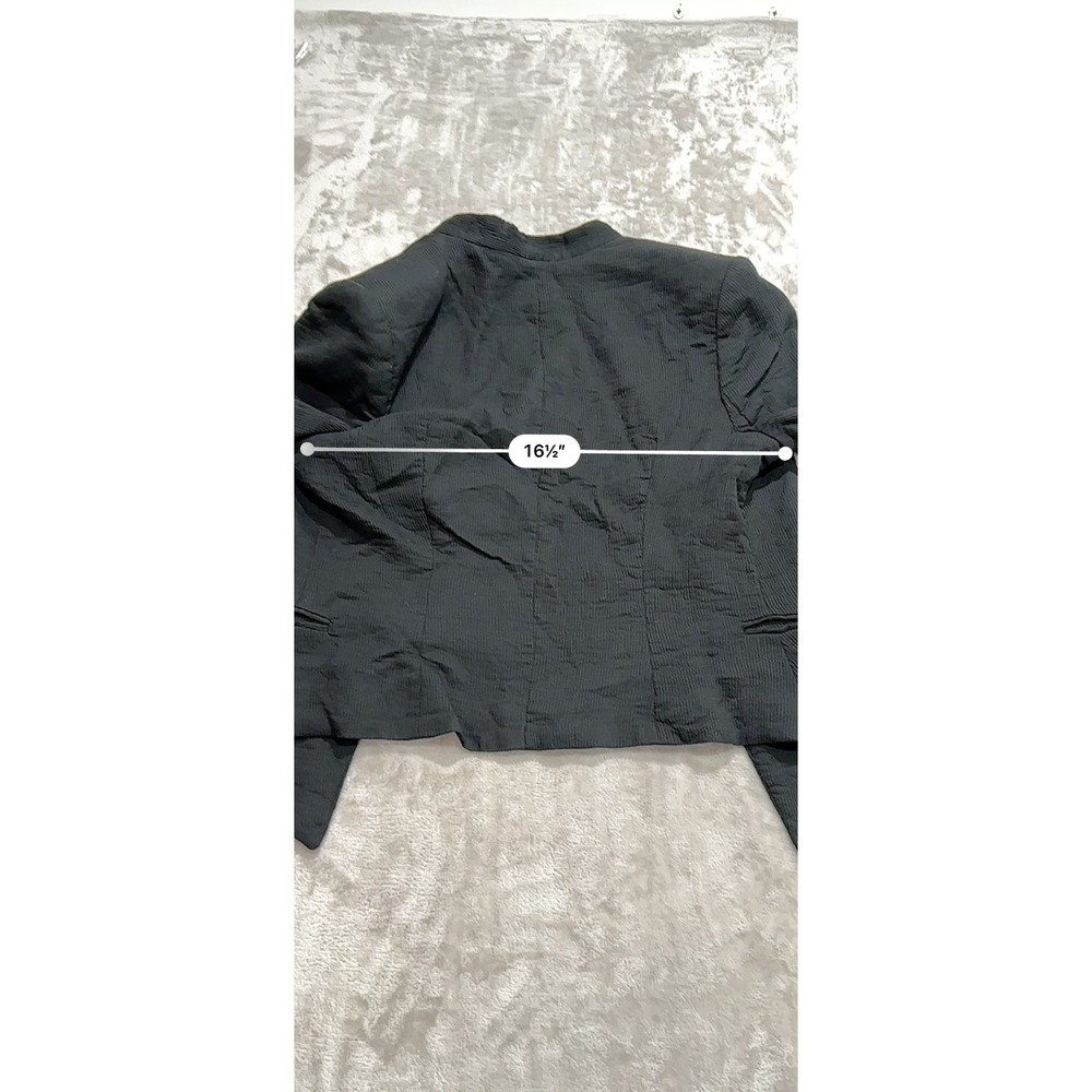 H&M Open Blazer Women's Size 8 Black Lined Lightweight Long Sleeve EUC - Picture 5 of 8
